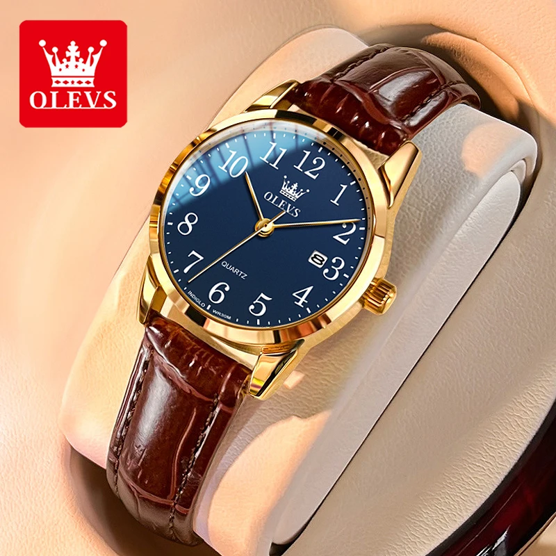 OLEVS 5566 Fashion Quartz Watch For Men Leather Strap Waterproof Original Watch Arabic Numeral Scale HD Calendar Window Watch
OLEVS 5566 Fashion Quartz Watch For Men Leather Strap Waterproof Original Watch Arabic Numeral Scale HD Calendar Window Watch