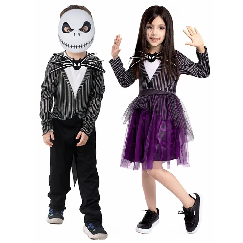 Halloween Jack Cosplay Costume Nightmaree Before Christmas Skeleton Boys Girls Outfits Carnival Party Stage Performance
Halloween Jack Cosplay Costume Nightmaree Before Christmas Skeleton Boys Girls Outfits Carnival Party Stage Performance