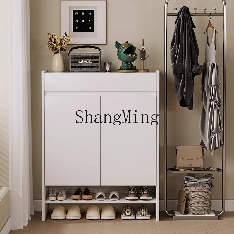 SM shoe cabinet, creamy style, modern simple household, integrated household, solid wood storage cabinet against the wall
SM shoe cabinet, creamy style, modern simple household, integrated household, solid wood storage cabinet against the wall