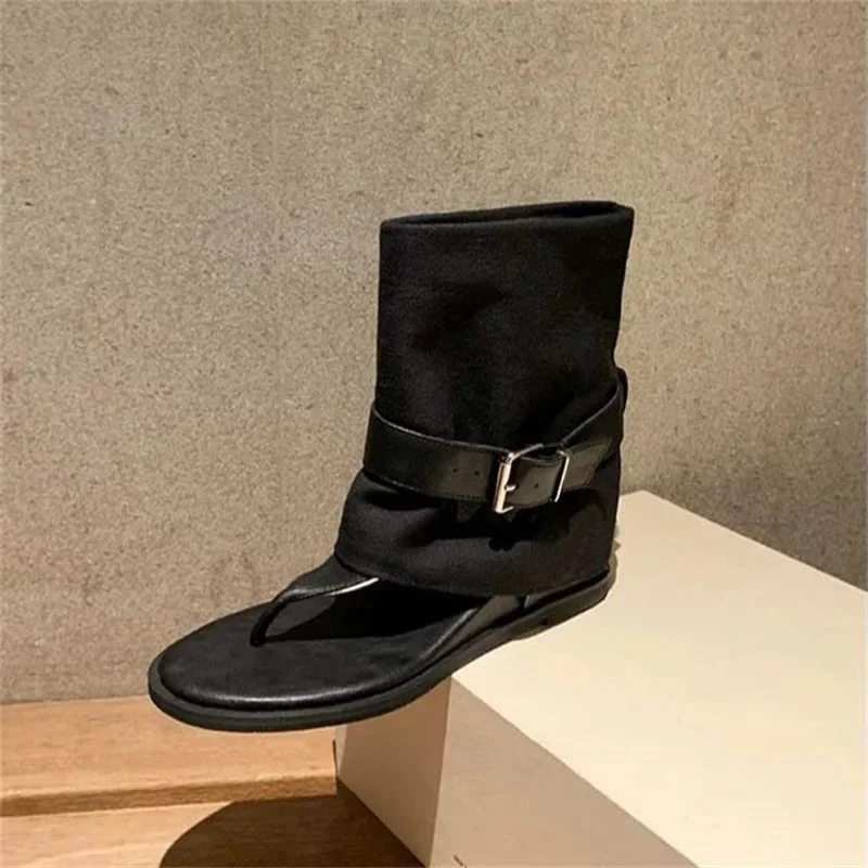 Aneikeh Flip Flop Ankle Boots Suede Buckle Strap Flat Sandal Boots Summer Open Toe Casual Roman Shoes Foldable Tube Booties
Aneikeh Flip Flop Ankle Boots Suede Buckle Strap Flat Sandal Boots Summer Open Toe Casual Roman Shoes Foldable Tube Booties