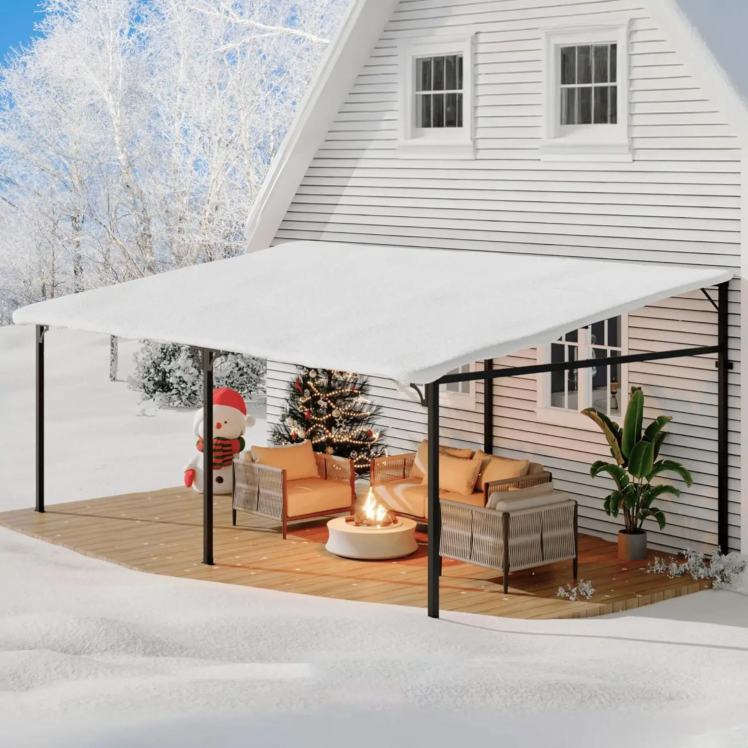 12x20ft Hard Top Wall Mounted Lean to Gazebo Pergola Roof Heavy Duty Outdoor Patio Backyard Deck Porch, Customized
12x20ft Hard Top Wall Mounted Lean to Gazebo Pergola Roof Heavy Duty Outdoor Patio Backyard Deck Porch, Customized
