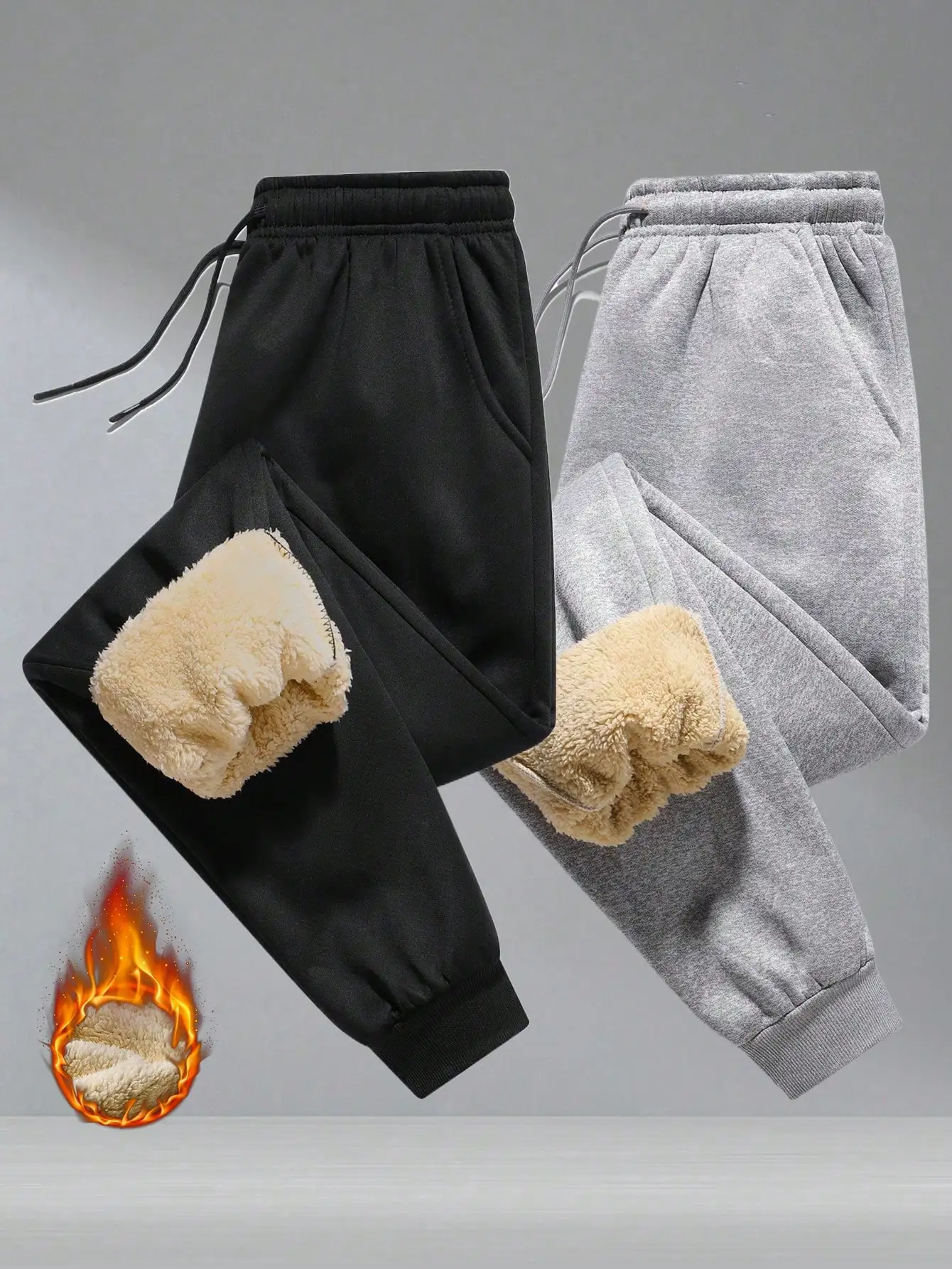 Комплект из 2-х мужских джоггеров на флисовой подкладке с завязками, теплые повседневные брюки свободного кроя
Комплект из 2-х мужских джоггеров на флисовой подкладке с завязками, теплые повседневные брюки свободного кроя