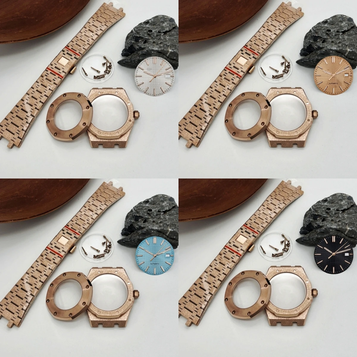 42MM Black Rose Gold Star Sand Stainless Steel Case Fits Oak NH35 NH36 NH70 Movement Automatic Watch NO LOGO 31.8mm Dial Hands
42MM Black Rose Gold Star Sand Stainless Steel Case Fits Oak NH35 NH36 NH70 Movement Automatic Watch NO LOGO 31.8mm Dial Hands