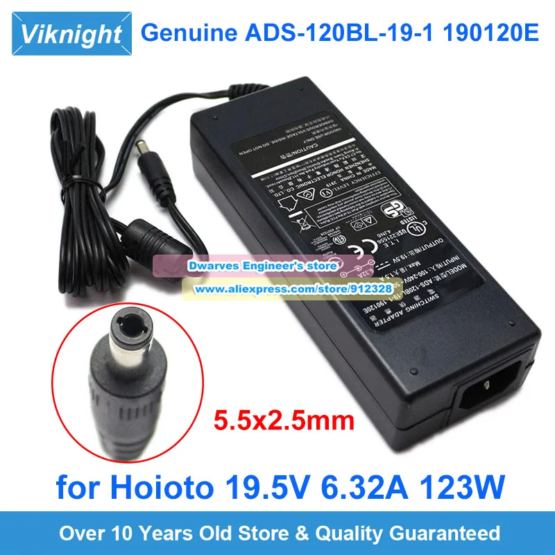 Genuine ADS-120BL-19-1 190120E Switching Adapter 19.5V 6.32A 123W for Hoioto Power Supply 5.5x2.5mm
Genuine ADS-120BL-19-1 190120E Switching Adapter 19.5V 6.32A 123W for Hoioto Power Supply 5.5x2.5mm