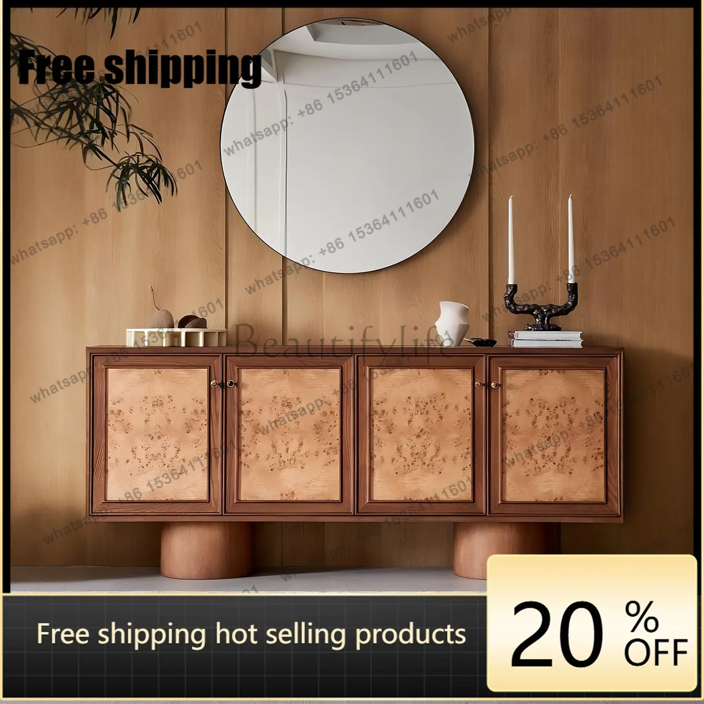 French medieval solid wood dining side cabinet household living room storage wabi sandy wind tree tumor skin TV cabinet
French medieval solid wood dining side cabinet household living room storage wabi sandy wind tree tumor skin TV cabinet