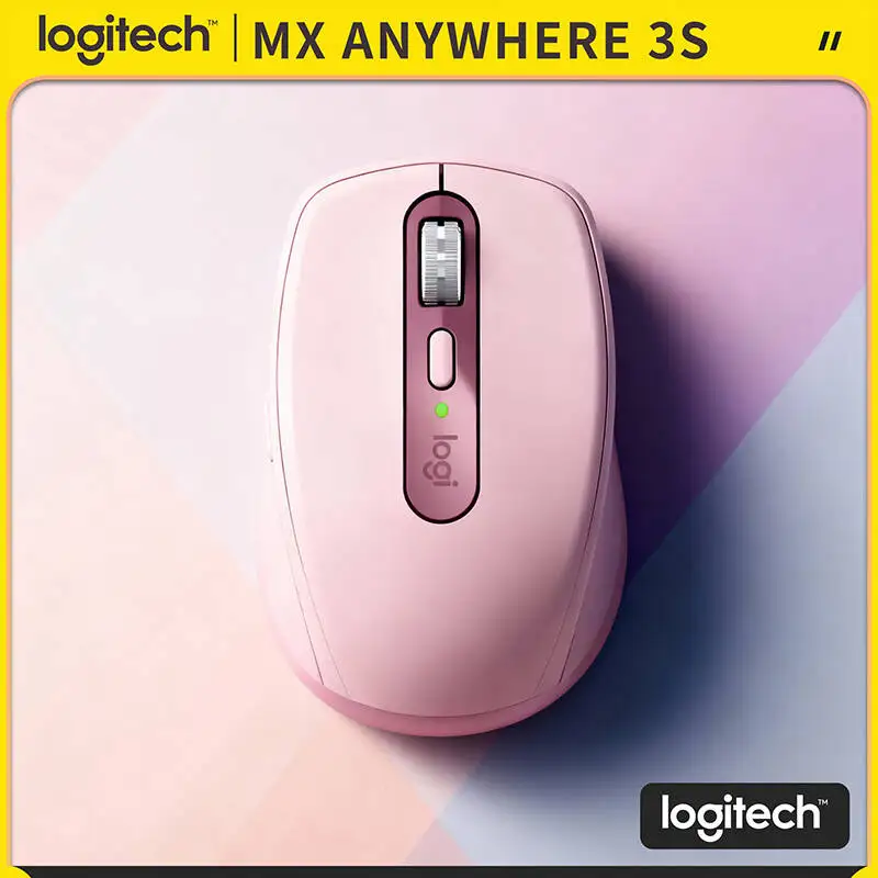 Logitech MX Anywhere 3S Wireless Mouse - 8K DPI, Hyper-Scroll, Silent Click, 3-Device Bluetooth for Office Work