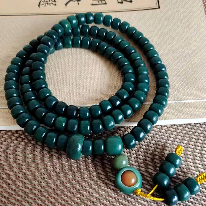 Original Star Green Tigen Buddha Beads Buddha Beads Bracelet108With Flexible Ring High Throw Yin Skin Green Emerald Green Bodhi
Original Star Green Tigen Buddha Beads Buddha Beads Bracelet108With Flexible Ring High Throw Yin Skin Green Emerald Green Bodhi