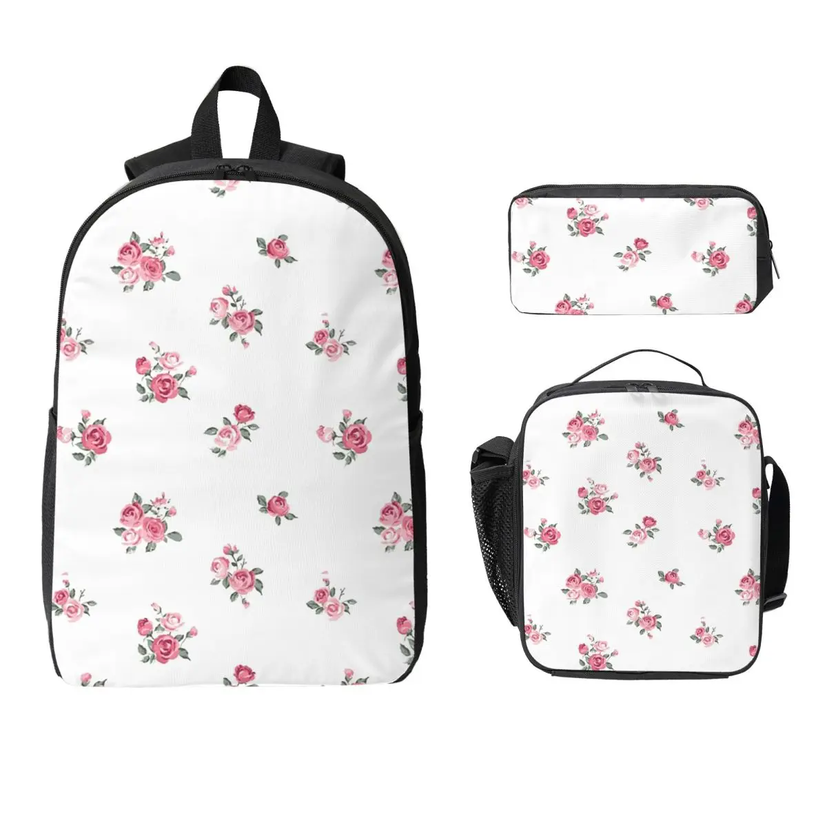 Coquette Floral Pink Pattern Backpack Student BookBag School Bag Computer Shoulder Bags 3ps Insulated Lunch Bag Pencil Case
Coquette Floral Pink Pattern Backpack Student BookBag School Bag Computer Shoulder Bags 3ps Insulated Lunch Bag Pencil Case