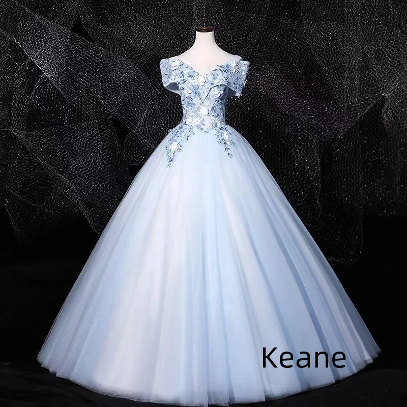 Real Photo Sky Blue Quinceanera Dresses Off the Shoulder Ball Gown Princess Sweet 16 Dresses Graduation Gown
Real Photo Sky Blue Quinceanera Dresses Off the Shoulder Ball Gown Princess Sweet 16 Dresses Graduation Gown