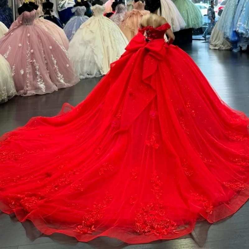 Customized Luxury Red Teen Girl Quinceanera Dresses Crystal Flower Applique Bow Ball Gown Sweep Train Prom Occasion Party Wear
Customized Luxury Red Teen Girl Quinceanera Dresses Crystal Flower Applique Bow Ball Gown Sweep Train Prom Occasion Party Wear