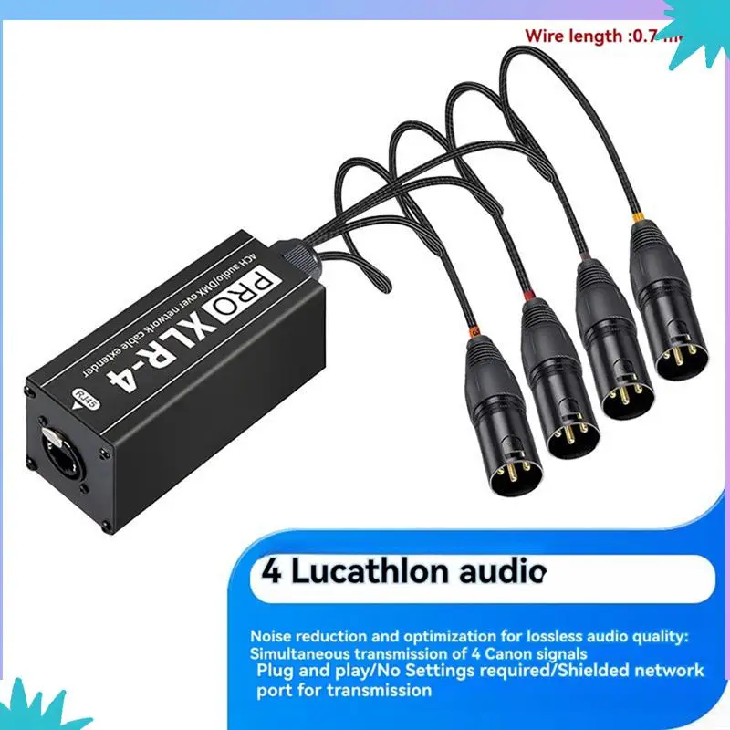 ABZW Compact 4-Channel XLR Audio/DMX Network Signal Extender For Dynamic Stage Lighting And Sound Studio B
ABZW Compact 4-Channel XLR Audio/DMX Network Signal Extender For Dynamic Stage Lighting And Sound Studio B
