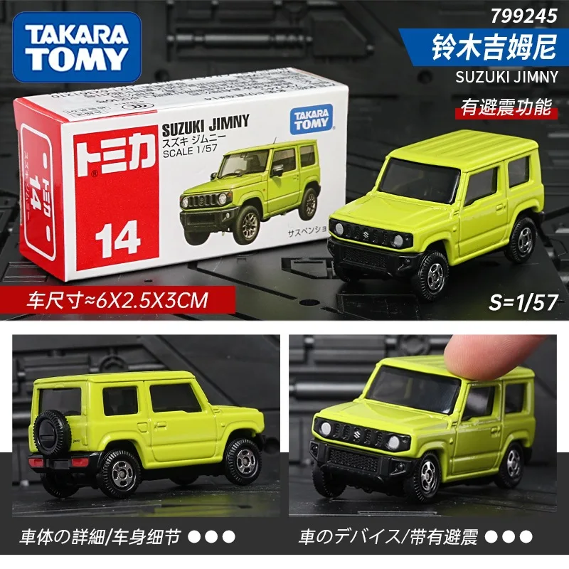 TAKARA TOMY 1:57 Scale No.14 Suzuki Jimny Diecast Alloy Off-Road SUV Model with Suspension Collectible Vehicle for Hobbyists
TAKARA TOMY 1:57 Scale No.14 Suzuki Jimny Diecast Alloy Off-Road SUV Model with Suspension Collectible Vehicle for Hobbyists