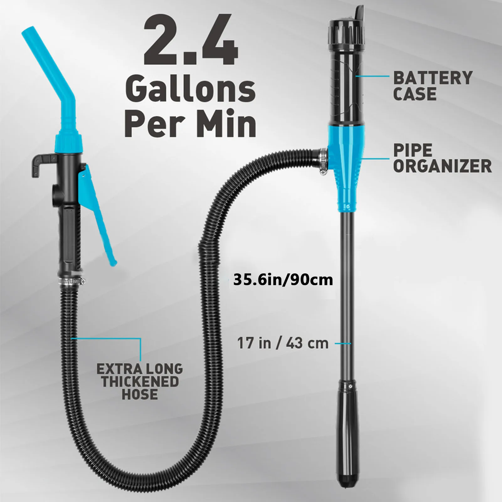 Портативный перекачивающий насос, электрический сифонный насос с батарейным питанием и белым шлангом 35,4 дюйма для бензиновой топливной воды
Портативный перекачивающий насос, электрический сифонный насос с батарейным питанием и белым шлангом 35,4 дюйма для бензиновой топливной воды