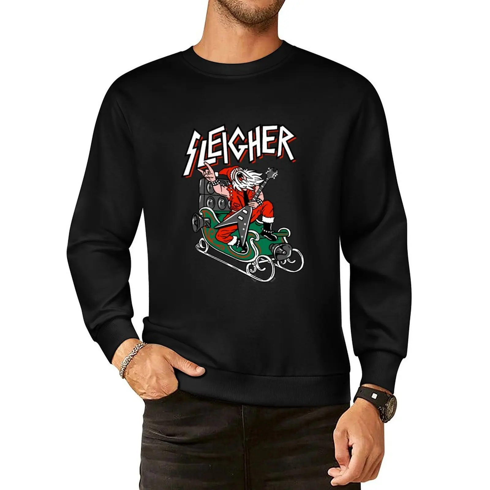 Ugly Christmas Sweater Sleigher - Heavy Metal Santa Pullover Hoodie autumn jacket men mens clothing autumn sports sweatshirt man
Ugly Christmas Sweater Sleigher - Heavy Metal Santa Pullover Hoodie autumn jacket men mens clothing autumn sports sweatshirt man