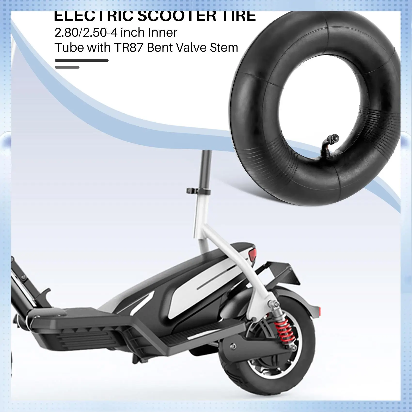 AM-2 Pack 2.80/2.50-4 Inch Inner Tube With TR87 Bent Valve Stem For Scooters, Lawn Mowers, Wheelbarrows, Hand Trucks
AM-2 Pack 2.80/2.50-4 Inch Inner Tube With TR87 Bent Valve Stem For Scooters, Lawn Mowers, Wheelbarrows, Hand Trucks