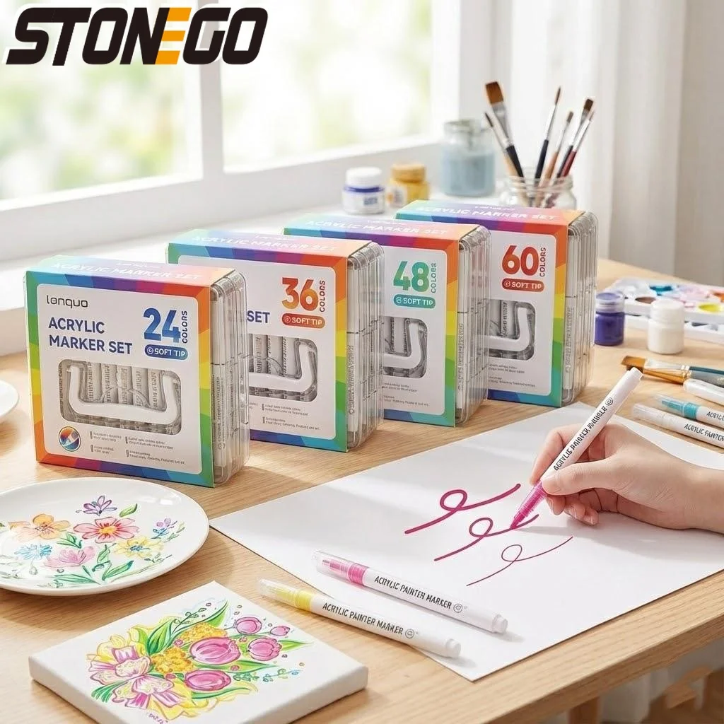 24/36/48/60 Color Soft Tip Brushes Fast Drying Ink for Painting on Rock Wood Ceramic Fabric Art Supplies DIY Crafts
24/36/48/60 Color Soft Tip Brushes Fast Drying Ink for Painting on Rock Wood Ceramic Fabric Art Supplies DIY Crafts