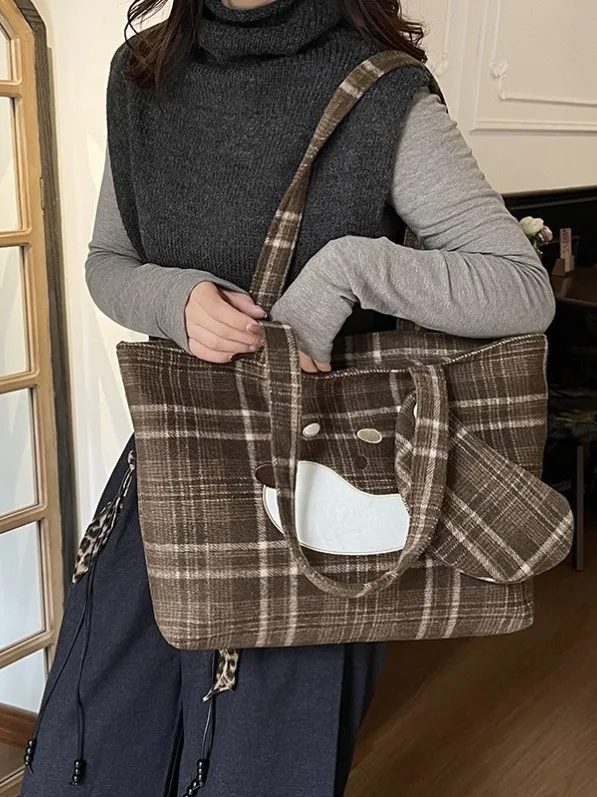 Korean Cartoon Dog Pattern Handbag Women's Casual Commuter Bag Faionable Cute oulder Bag for Outdoor Use Daily Carryall
Korean Cartoon Dog Pattern Handbag Women's Casual Commuter Bag Faionable Cute oulder Bag for Outdoor Use Daily Carryall