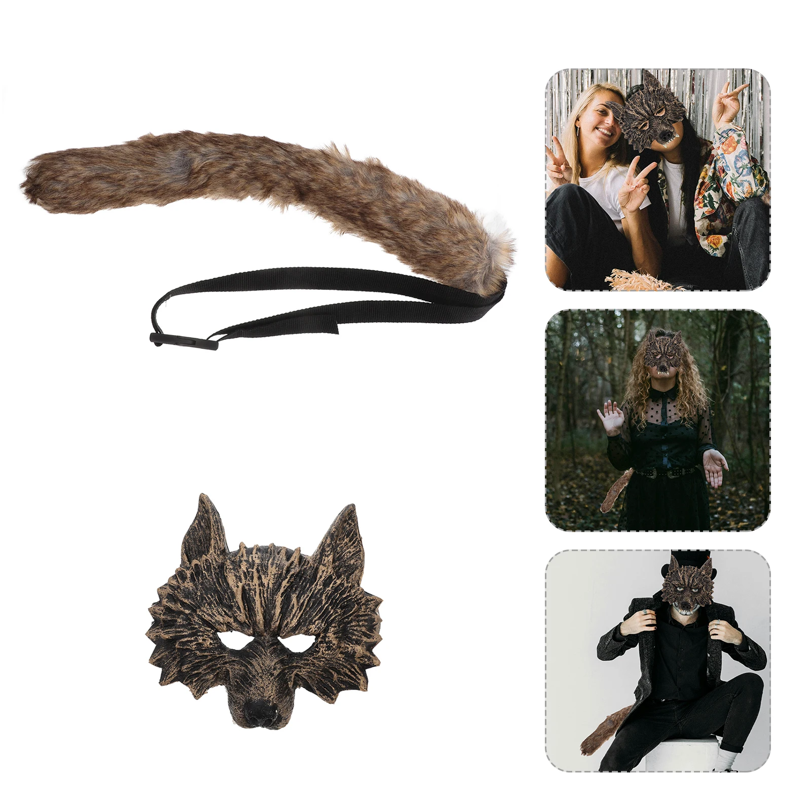 Wolf Mask Tail Set Animal Costume Accessories Half Face Masks for Adults Teenagers Lion Beast Werewolf Halloween Party
Wolf Mask Tail Set Animal Costume Accessories Half Face Masks for Adults Teenagers Lion Beast Werewolf Halloween Party