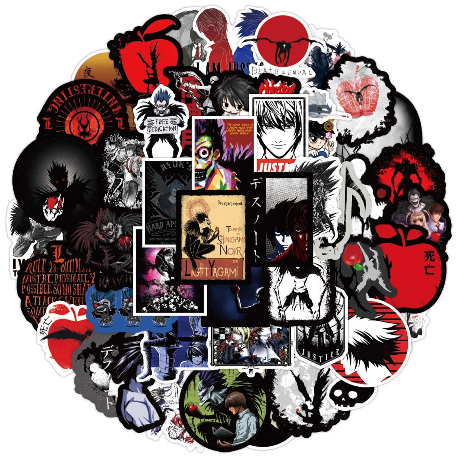 10/50PCS DEATH NOTE Anime Cool Personality Creative Decoration Graffiti Sticker DIY Skateboard Guitar Bike Desk Decal Kids Toy
10/50PCS DEATH NOTE Anime Cool Personality Creative Decoration Graffiti Sticker DIY Skateboard Guitar Bike Desk Decal Kids Toy