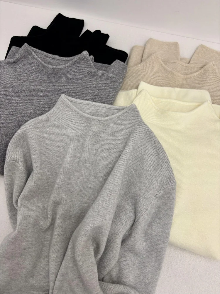 Soft Cozy f High Ne Knitted Sweater Women's Base Layer irt Spring Autumn Winter Faionable Inner Wear Casual Top
Soft Cozy f High Ne Knitted Sweater Women's Base Layer irt Spring Autumn Winter Faionable Inner Wear Casual Top