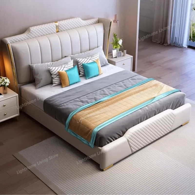 Nordic Royal Double Bed Wood King Drawers Luxury Headboard Double Bed Boys Sleeping Cama Matrimonio Furniture for Bedroom
Nordic Royal Double Bed Wood King Drawers Luxury Headboard Double Bed Boys Sleeping Cama Matrimonio Furniture for Bedroom