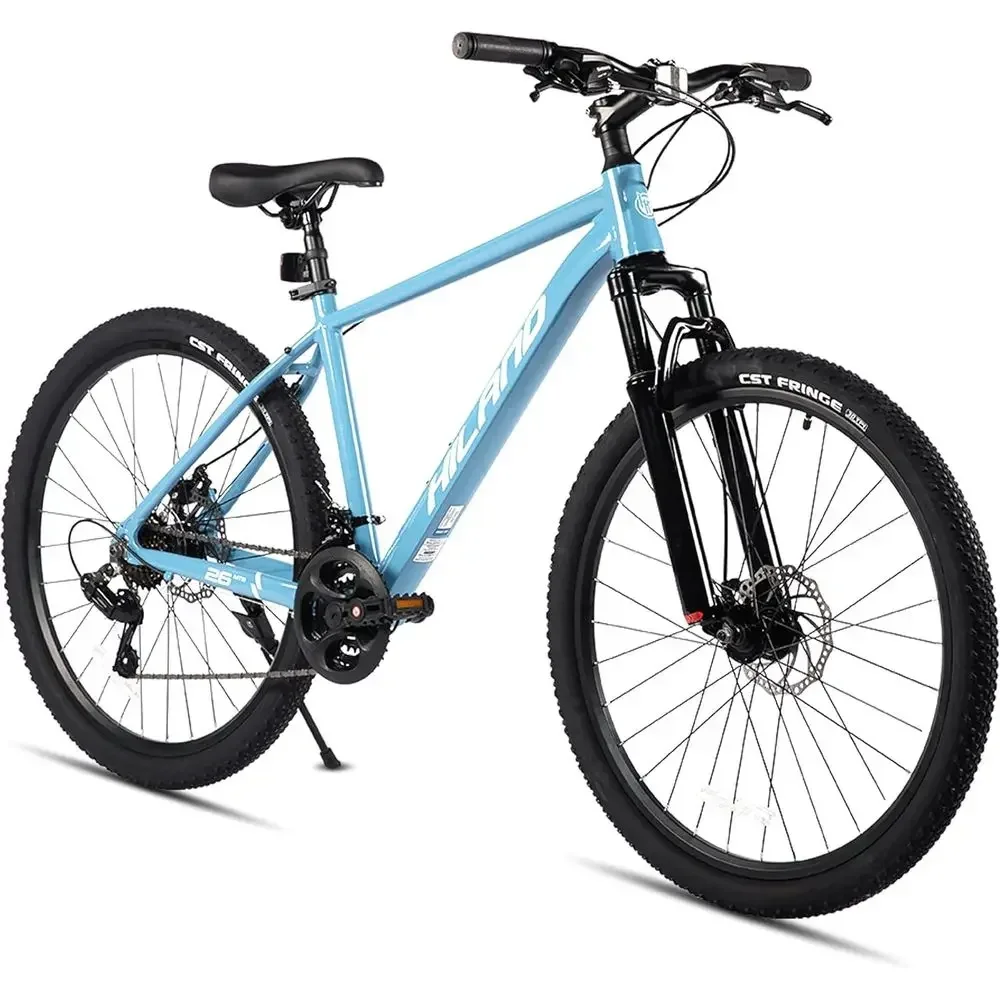 26/27.5 Inch 21-Speed Dual Disc Brake Mountain Bike with Front Suspension for Men & Women
26/27.5 Inch 21-Speed Dual Disc Brake Mountain Bike with Front Suspension for Men & Women