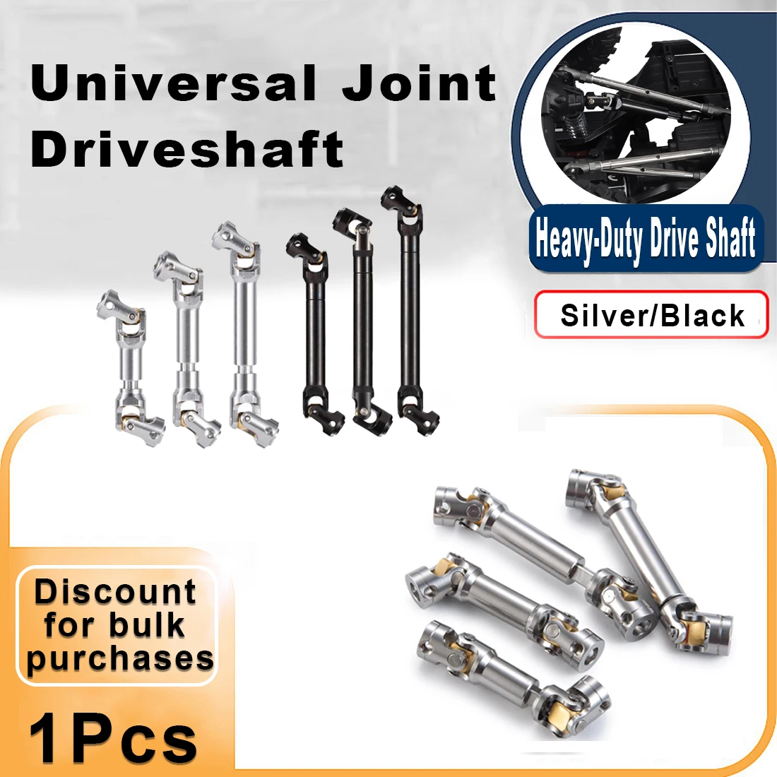 1Pcs Internal Spline Metal Drive Shaft Universal Joint Driveshaft for 1/10 RC Crawler TRX4 SCX10 Gladiator TF2 D90 YK4082 104311
1Pcs Internal Spline Metal Drive Shaft Universal Joint Driveshaft for 1/10 RC Crawler TRX4 SCX10 Gladiator TF2 D90 YK4082 104311