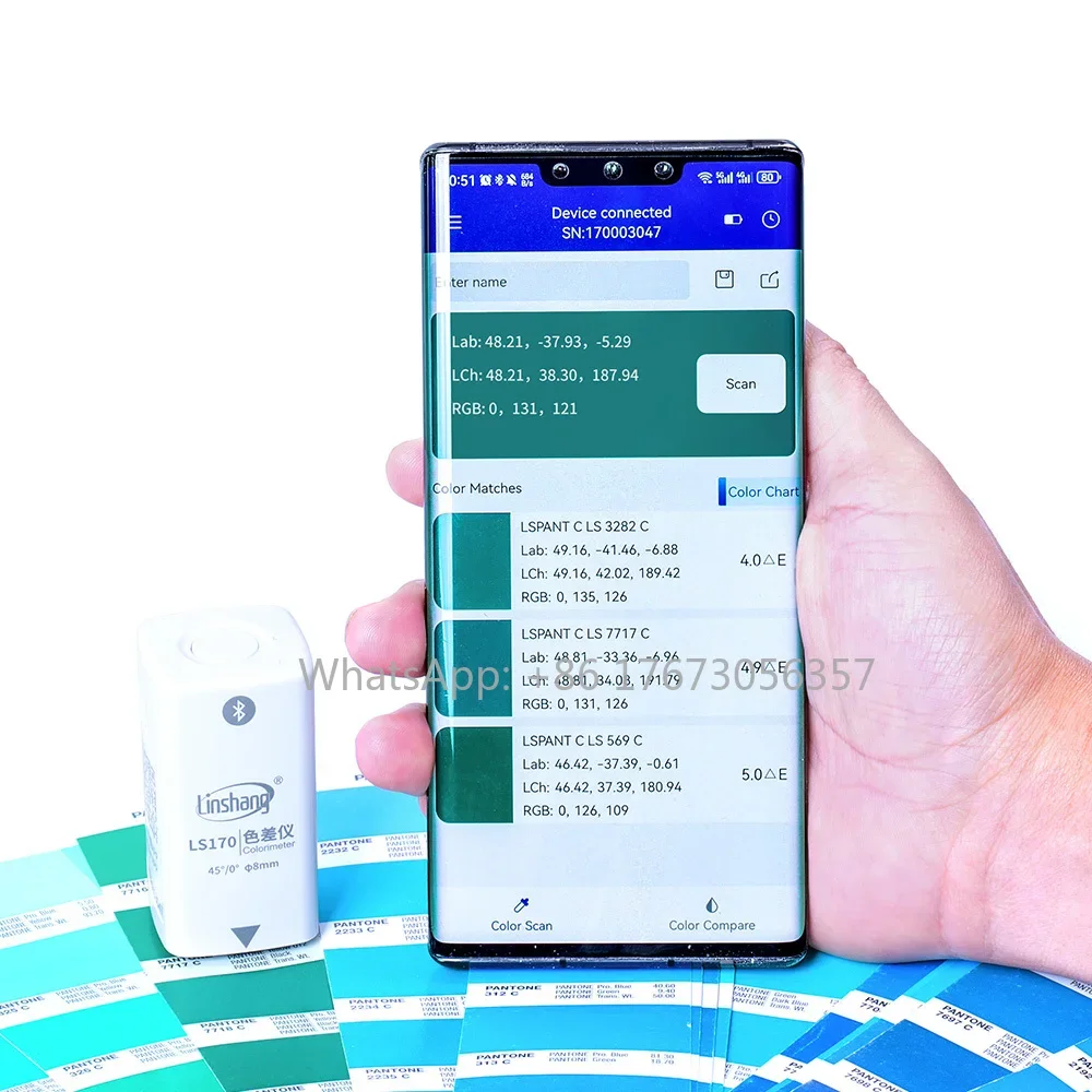 Hot Sale LS170 45/0 Precise Ral Pantone Color Reader Colormeter Bluetooth Colorimeter For Print
Hot Sale LS170 45/0 Precise Ral Pantone Color Reader Colormeter Bluetooth Colorimeter For Print