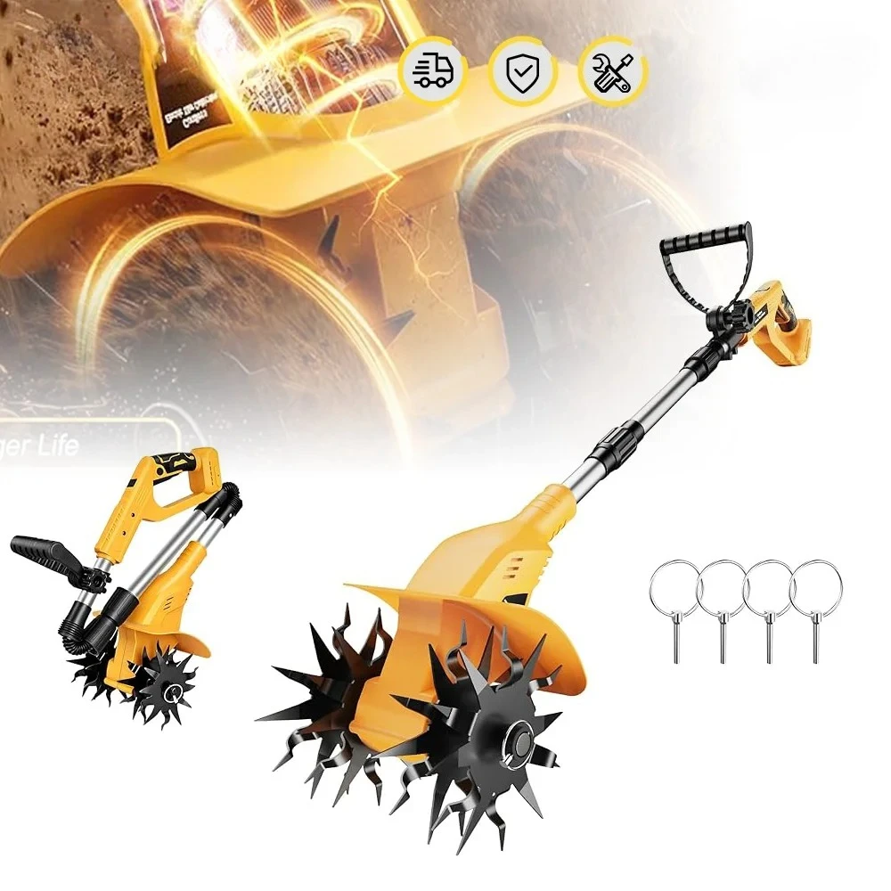 200MM WirelessTiller Electric Cultivator Garden Rotavator Soil Plough Weeder Machine for Patch Garden Tool for Dewalt Battery
200MM WirelessTiller Electric Cultivator Garden Rotavator Soil Plough Weeder Machine for Patch Garden Tool for Dewalt Battery