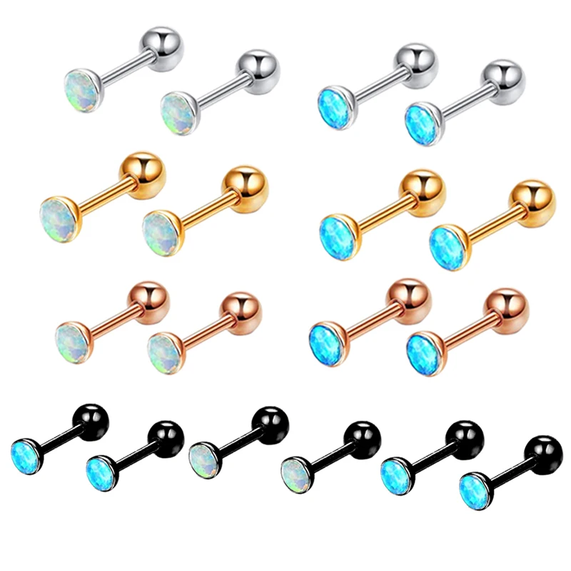 opal Cartilage Ear Stud Crystal Zircon Earrings Tragus Cartilage Piercing Jewelry 3 color 16g wholesales body jewelry piercings
opal Cartilage Ear Stud Crystal Zircon Earrings Tragus Cartilage Piercing Jewelry 3 color 16g wholesales body jewelry piercings