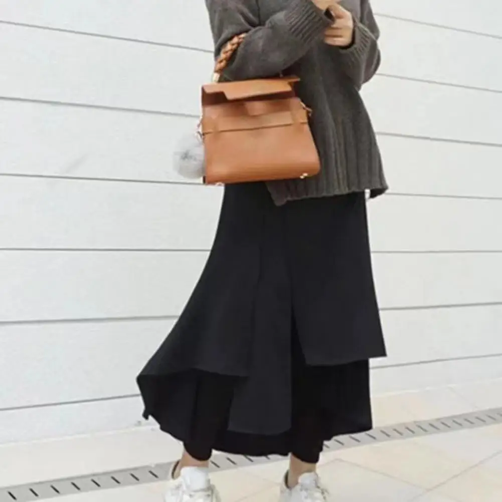 Women Maxi Skort Fake Two Piece Fleece Lining Irregular Split Hem Leggings Skirt Fall Winter Pencil Pants Skirt Trousers Skirt
Women Maxi Skort Fake Two Piece Fleece Lining Irregular Split Hem Leggings Skirt Fall Winter Pencil Pants Skirt Trousers Skirt