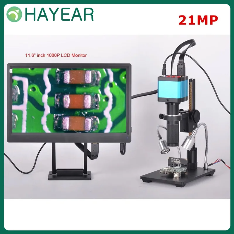 HAYEAR 21MP HDMI 1080P HD USB Digital Industry Video Inspection Microscope Camera Set 150X C-mount Lens 11.6 inch LCD Monitor
HAYEAR 21MP HDMI 1080P HD USB Digital Industry Video Inspection Microscope Camera Set 150X C-mount Lens 11.6 inch LCD Monitor