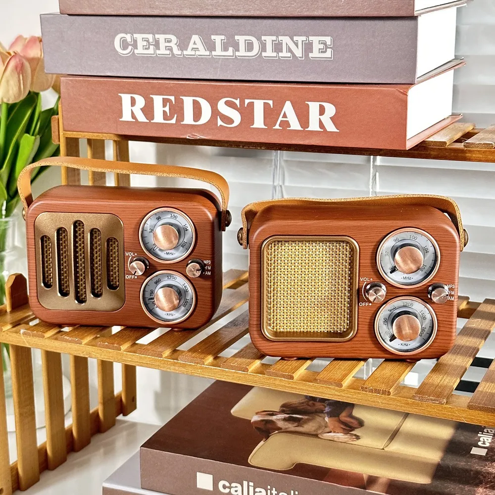 Vintage radio Bluetooth speaker with card slot USB drive portable portable audio system gift creative birthday decoration item
Vintage radio Bluetooth speaker with card slot USB drive portable portable audio system gift creative birthday decoration item