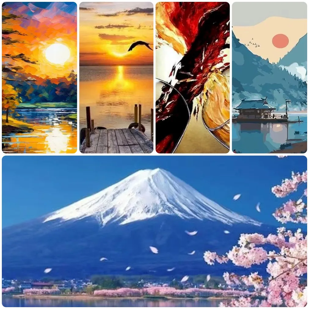 DIY Mount Fuji and Sunset Lake Jigsaw Puzzle, Japanese Landscape with Cherry Blossoms for Living Room Wall Decor
DIY Mount Fuji and Sunset Lake Jigsaw Puzzle, Japanese Landscape with Cherry Blossoms for Living Room Wall Decor
