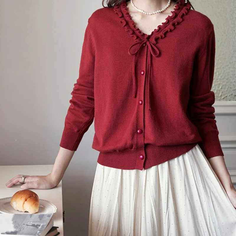 Vintage Mushroom Trim Tie-Dye Knit Sweater Women's Autumn New Long Sleeve Top
Vintage Mushroom Trim Tie-Dye Knit Sweater Women's Autumn New Long Sleeve Top