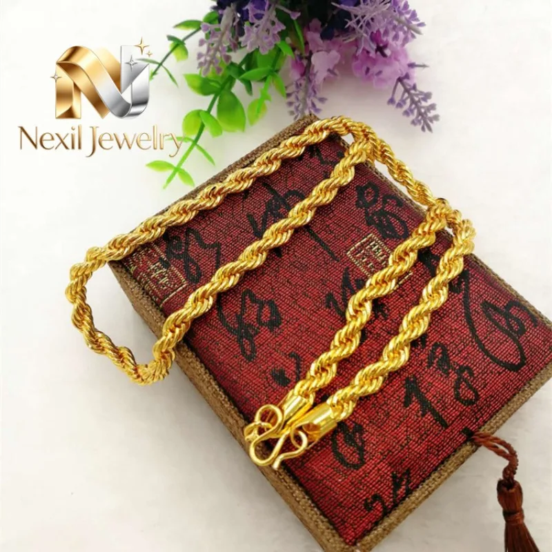 Nexil Jewelry Nexil Jewelry Men's Hemp Rope Necklace 24K Gold AU999 - Traditional craft, clear texture, anti-oxidation, for c
Nexil Jewelry Nexil Jewelry Men's Hemp Rope Necklace 24K Gold AU999 - Traditional craft, clear texture, anti-oxidation, for c
