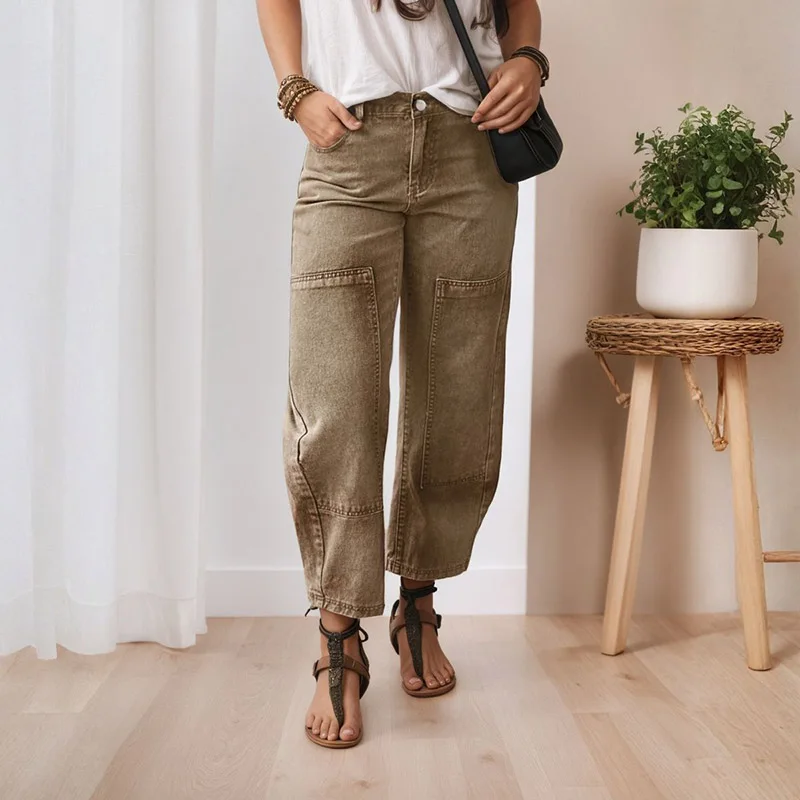 Hot Sale Women Chic High Waist Jeans Lady Casual Wide Leg Ankle-Length Pants Female Korean Classic Solid Denim Trousers
Hot Sale Women Chic High Waist Jeans Lady Casual Wide Leg Ankle-Length Pants Female Korean Classic Solid Denim Trousers