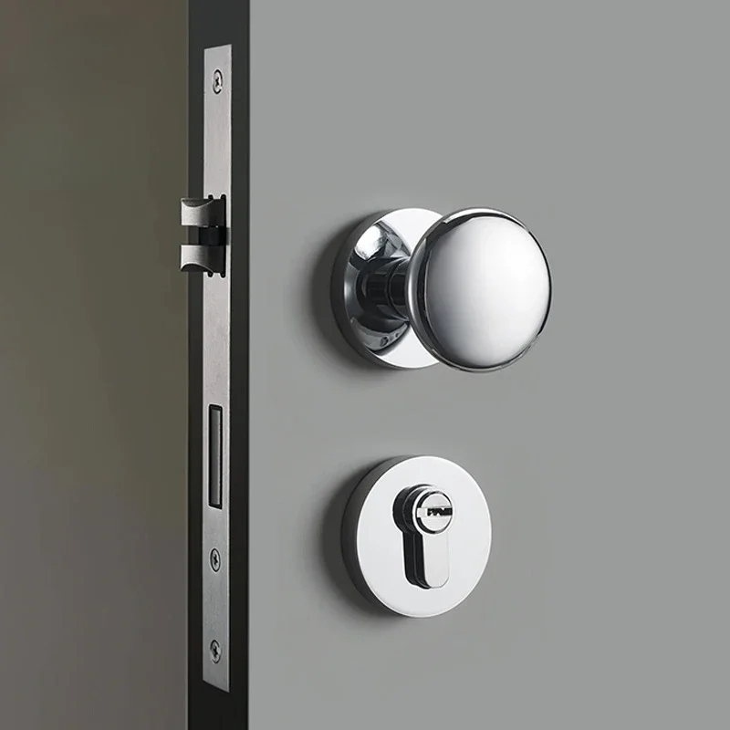 Silver Brass Room Door Lock Pure Brass Household Ball Lock Double Open Door Handle
Silver Brass Room Door Lock Pure Brass Household Ball Lock Double Open Door Handle