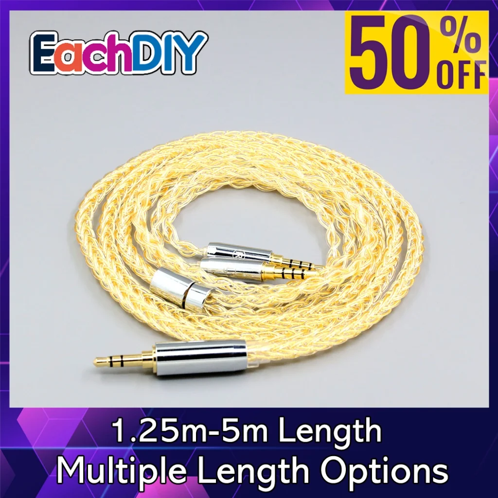8 Core 99% 7n Pure Silver 24k Gold Plated Earphone Cable For For Crosszone CZ-8a CZ-1 CZ-10 Headphone LN008433
8 Core 99% 7n Pure Silver 24k Gold Plated Earphone Cable For For Crosszone CZ-8a CZ-1 CZ-10 Headphone LN008433