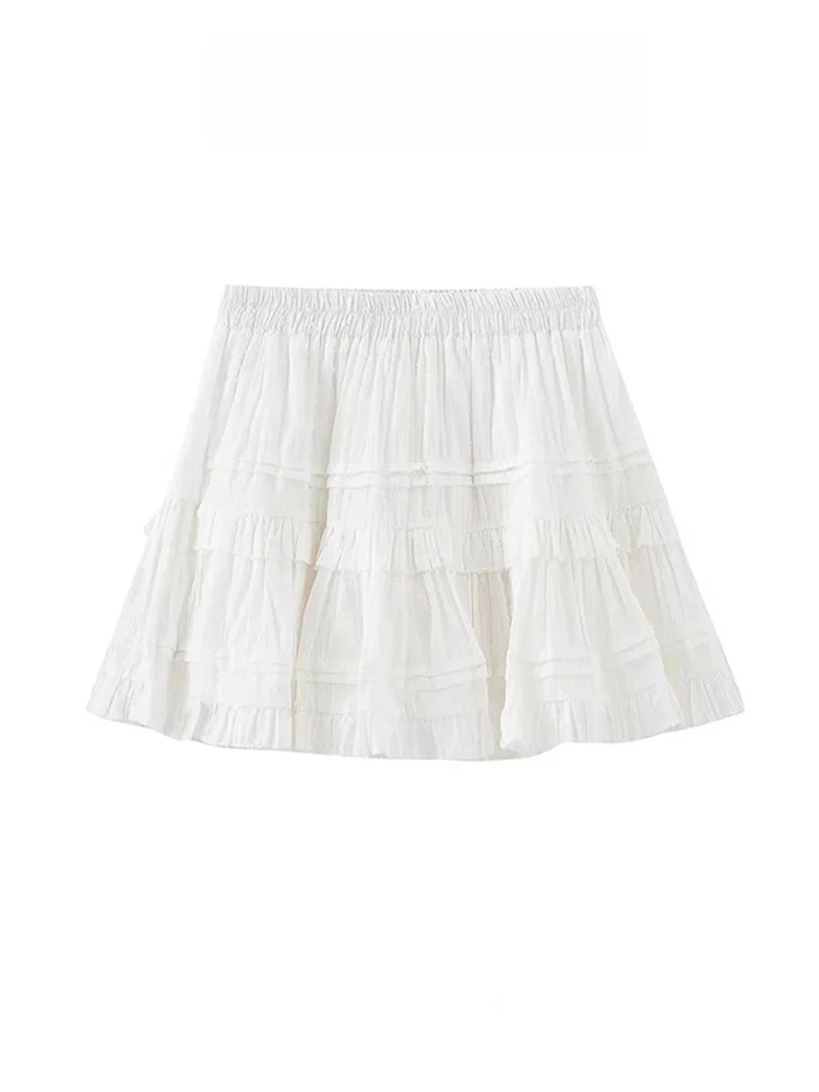 White Elastic Waist Cake Skirt Women's Summer 2025 New Small Size Puffy Skirt Lace Hem ort Skirt Retro Sle Commute
White Elastic Waist Cake Skirt Women's Summer 2025 New Small Size Puffy Skirt Lace Hem ort Skirt Retro Sle Commute