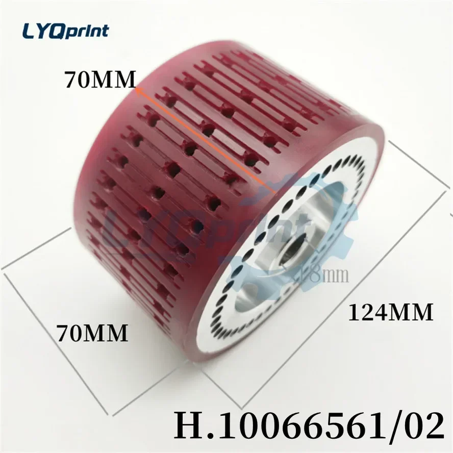 Всасывающее колесо лучшего качества FH.10066561/02 ZD.233-028-0100 Запасные части для складных машин Вакуумное колесо Размер 124X18X70MM 
Всасывающее колесо лучшего качества FH.10066561/02 ZD.233-028-0100 Запасные части для складных машин Вакуумное колесо Размер 124X18X70MM