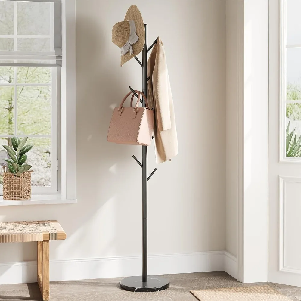Freestanding Metal Coat Tree with Marble Base Ten Hooks Three Heights Entryway Bedroom Office
Freestanding Metal Coat Tree with Marble Base Ten Hooks Three Heights Entryway Bedroom Office