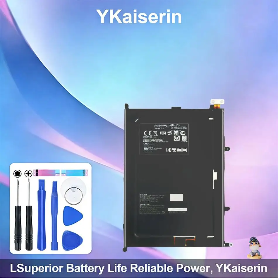BL-T10 Tablet Battery 4600mAh For LG G Pad 8.3 V500 Wifi Version VK810 for Verizon 4G Version Fast Charging
BL-T10 Tablet Battery 4600mAh For LG G Pad 8.3 V500 Wifi Version VK810 for Verizon 4G Version Fast Charging