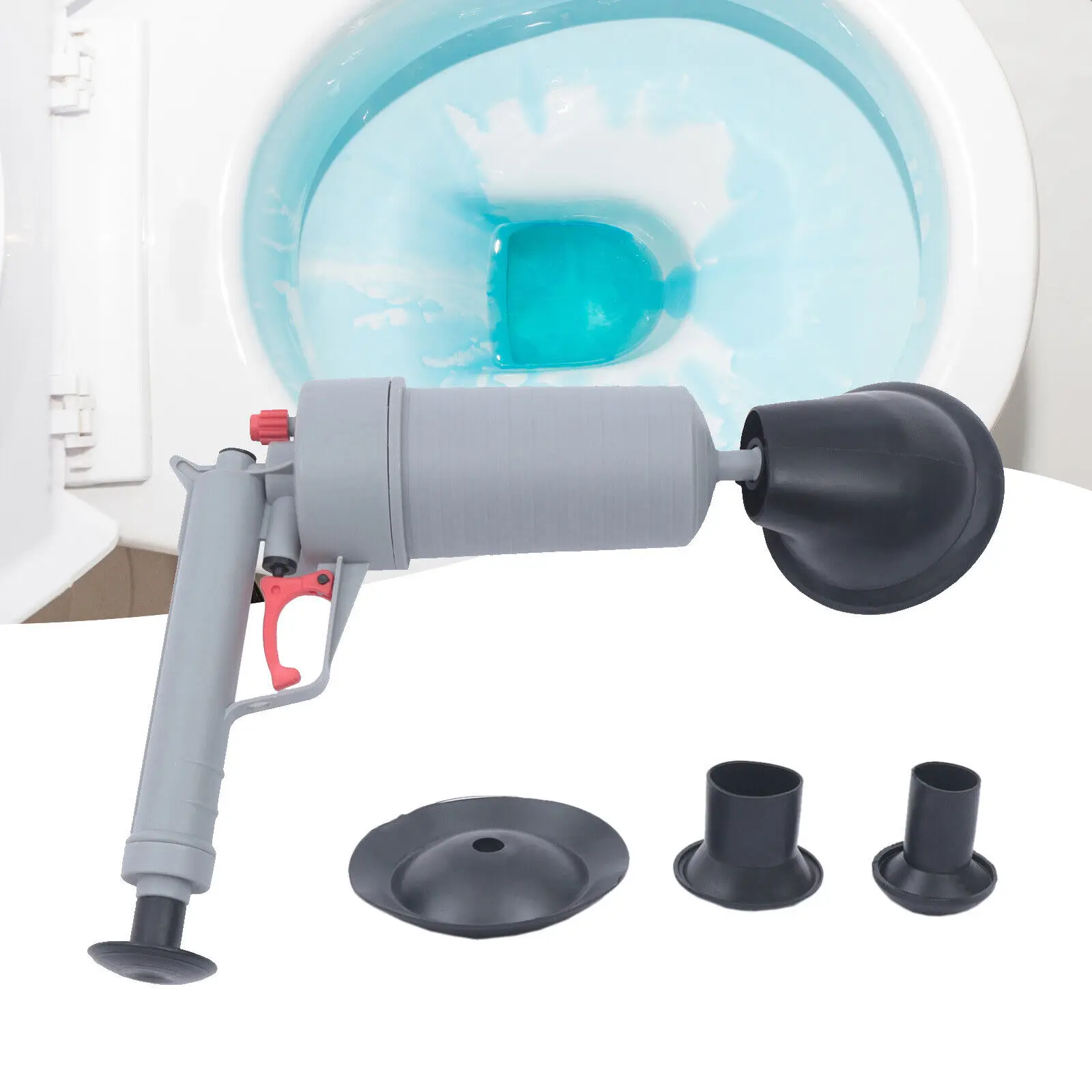 Air Power Pump Toilet Sink Dredge Plug - Bathroom Drain Cleaner Pipe Plunger, Gray
Air Power Pump Toilet Sink Dredge Plug - Bathroom Drain Cleaner Pipe Plunger, Gray