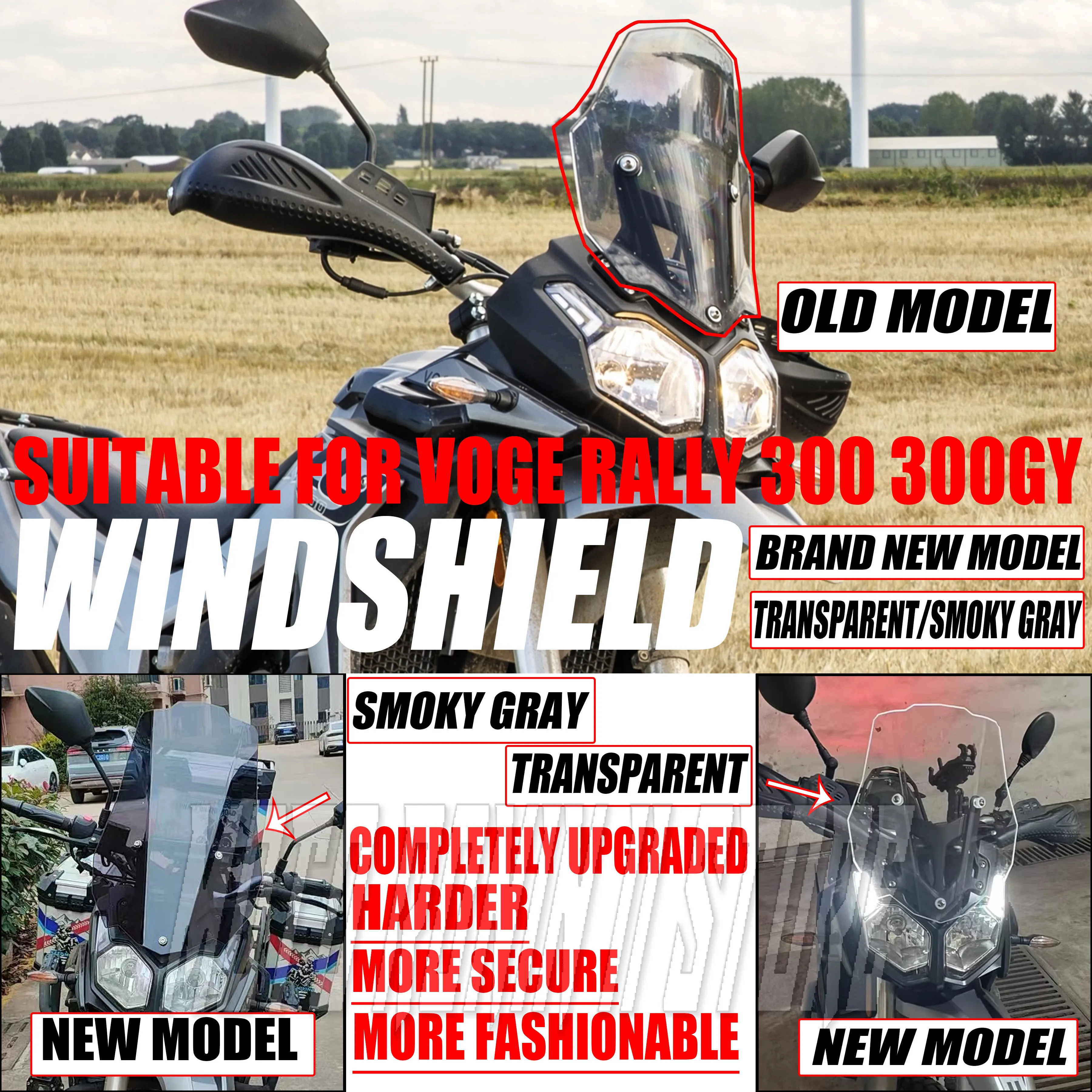 Newly upgraded windshield shield panel for VOGE Rally 300 300 GY motorcycles Durable and stylish
Newly upgraded windshield shield panel for VOGE Rally 300 300 GY motorcycles Durable and stylish