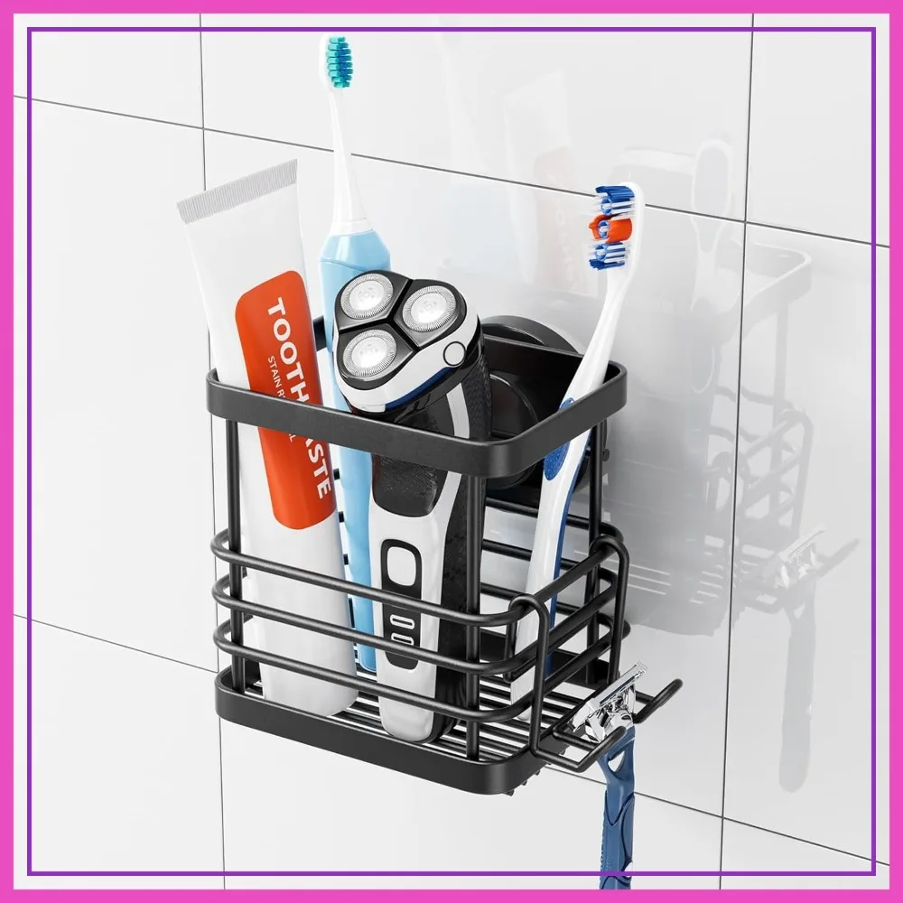 Patented Suction Cup Toothbrush Holder, Stainless Steel Anti-Puddling Shower Organizer, No Drilling Removable for Bathroom, Kitchen, Office
Patented Suction Cup Toothbrush Holder, Stainless Steel Anti-Puddling Shower Organizer, No Drilling Removable for Bathroom, Kitchen, Office