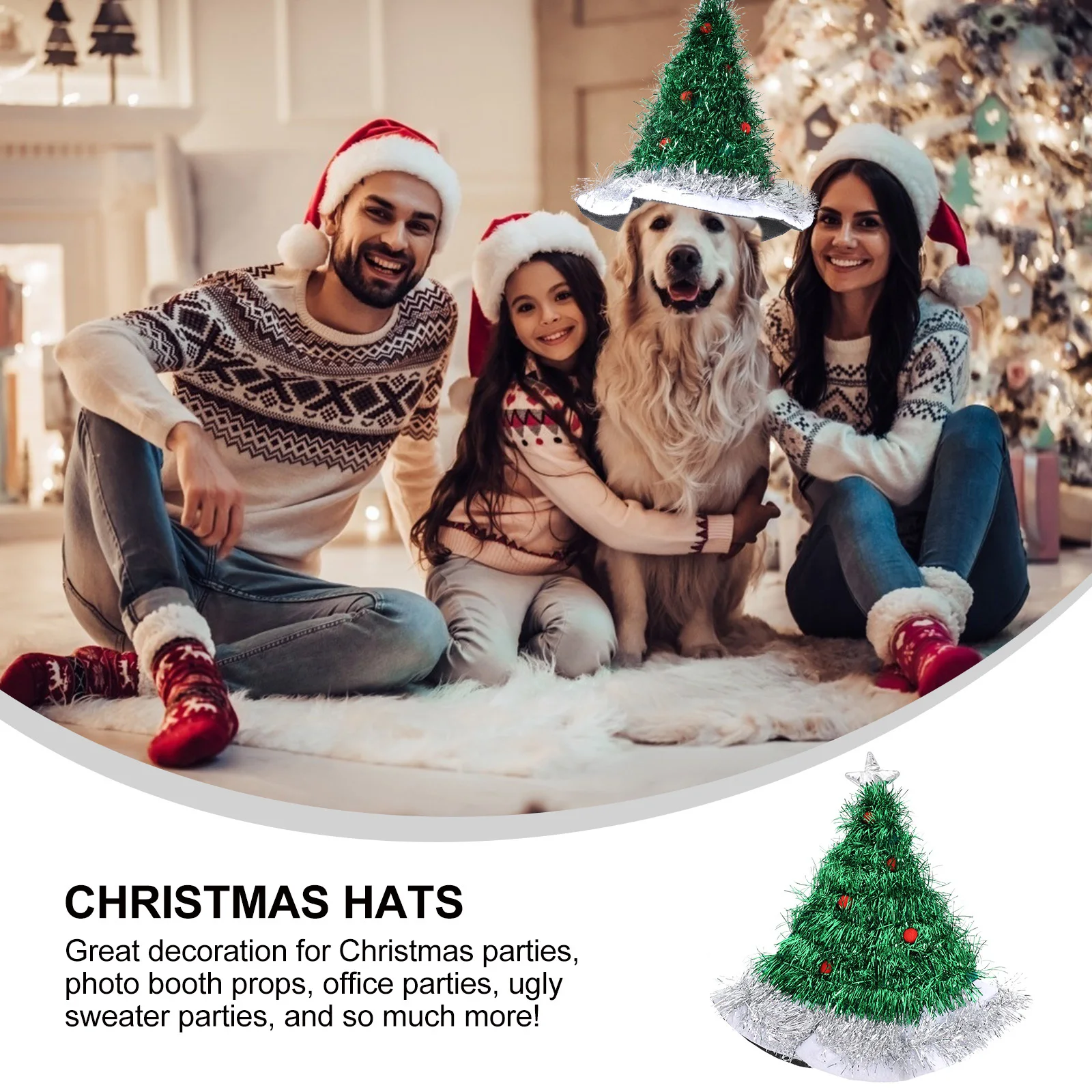 Christmas Tree Hat Creative Headdress Lightweight Soft Comfortable Christmas Party Favor Photo Booth Prop Xmas Headwear
Christmas Tree Hat Creative Headdress Lightweight Soft Comfortable Christmas Party Favor Photo Booth Prop Xmas Headwear