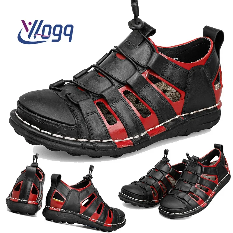 Fashion Genuine Leather Men's Summer Casual Sandals Outdoor Non-slip Sneakers Cover Heel Beach Sandal Fisherman Shoes Platform
Fashion Genuine Leather Men's Summer Casual Sandals Outdoor Non-slip Sneakers Cover Heel Beach Sandal Fisherman Shoes Platform