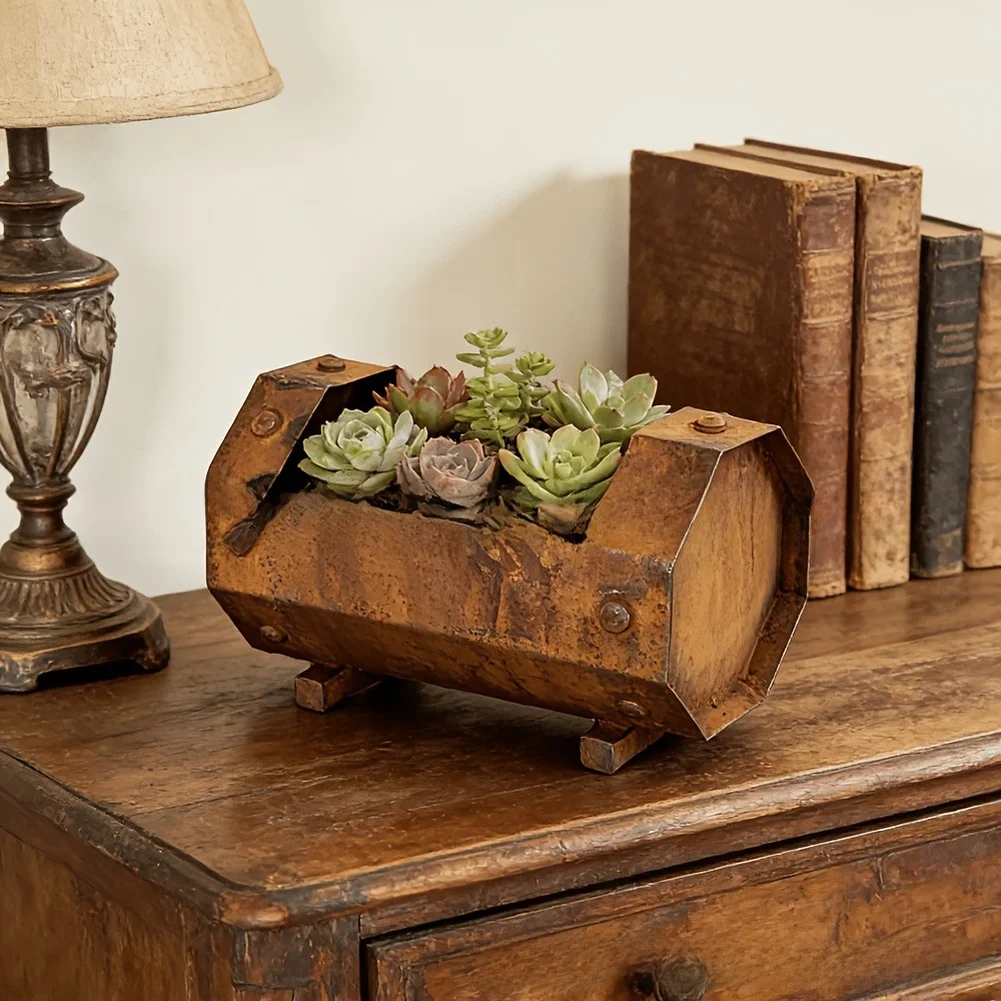 European Style Metal Flower Pot Made of Strong Iron for Indoor Outdoor Use Featuring Rustic Design and Sleek Geometric Structure
European Style Metal Flower Pot Made of Strong Iron for Indoor Outdoor Use Featuring Rustic Design and Sleek Geometric Structure