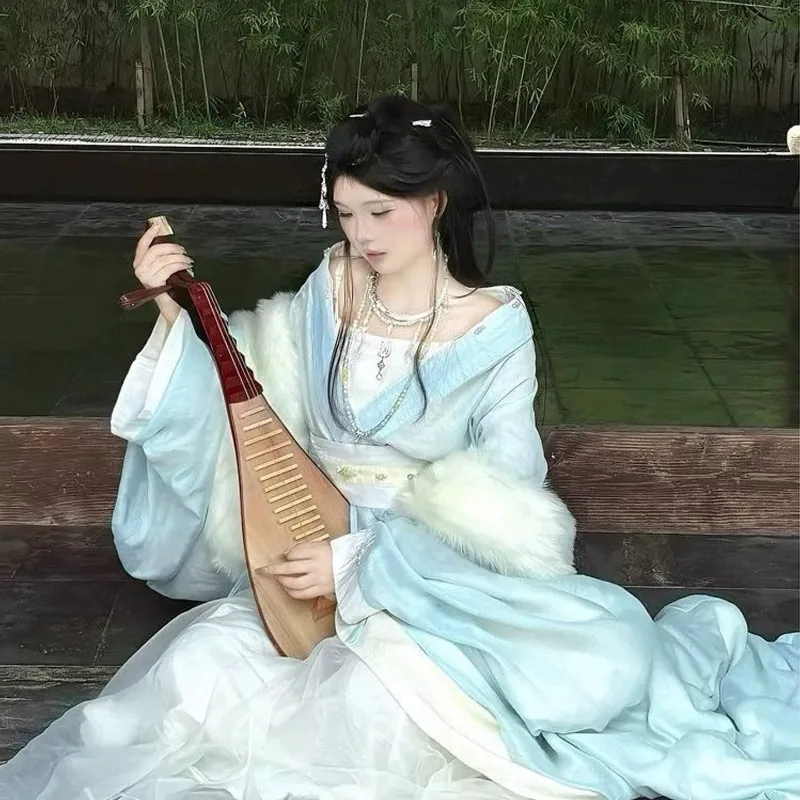 Hanfu women's cold sense improved Warring States robe trailing super immortal Hanfu set Wei Jinfeng fairy gas ancient Hanfu
Hanfu women's cold sense improved Warring States robe trailing super immortal Hanfu set Wei Jinfeng fairy gas ancient Hanfu